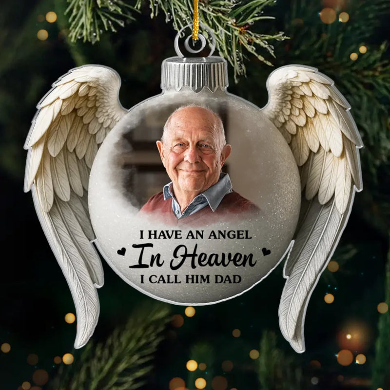 Custom Photo Memorial Angel Gifts for Mom - Personalized Ornament