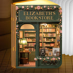 Vintage Bookstore Reading Nook Decor - Foldable Book Lamp