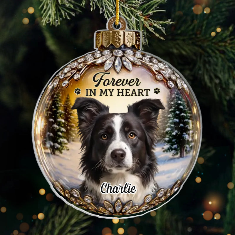 Custom Pet Photo Memorial Christmas Gifts for Dog Lovers - Personalized Ornament
