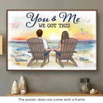 Custom Name Couple Beach Decor - Personalized Poster