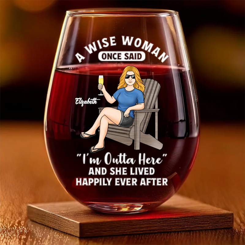 Cheers To My Next Chapter - Coworker Personalized Custom Wine Glass - Appreciation, Retirement Gift For Coworkers, Work Friends, Colleagues