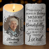 Custom Photo This Candle Burns In Memory Of A Life Well Lived And A Heart Loved - Memorial Personalized Custom LED Candle - Sympathy Gift, Christmas Gift For Family Members