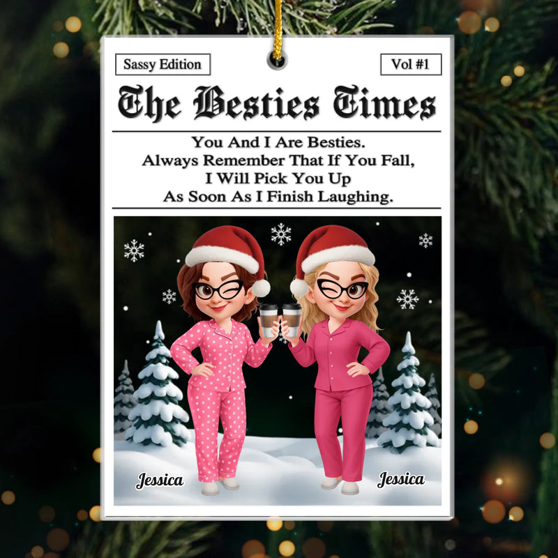 Custom Name Christmas Bestie Gifts for Women - Personalized Ornament