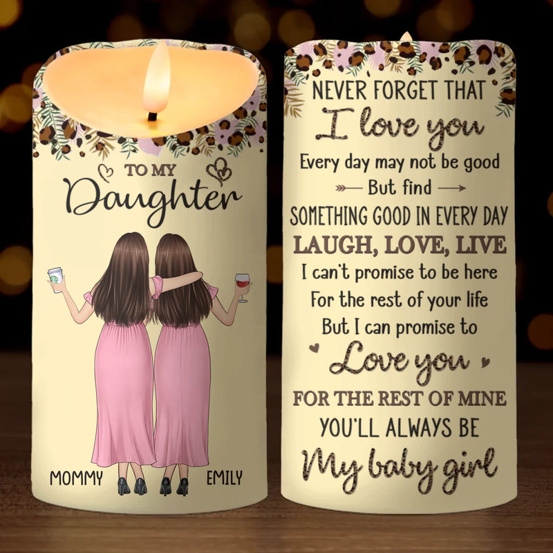 Find Something Good In Every Day - Family Personalized Custom LED Candle - Gift For Mom, Daughter