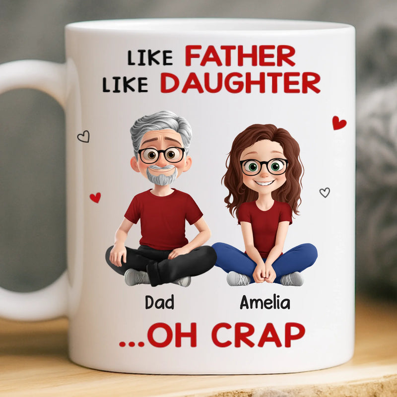 Custom Name Funny Father Daughter Gifts - Personalized Mugs