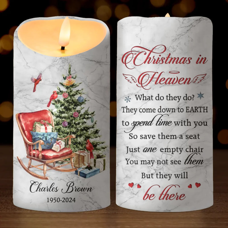 Feeling The Spirit Of Our Loved Ones Around Us - Memorial Personalized Custom LED Candle - Sympathy Gift, Christmas Gift For Family Members