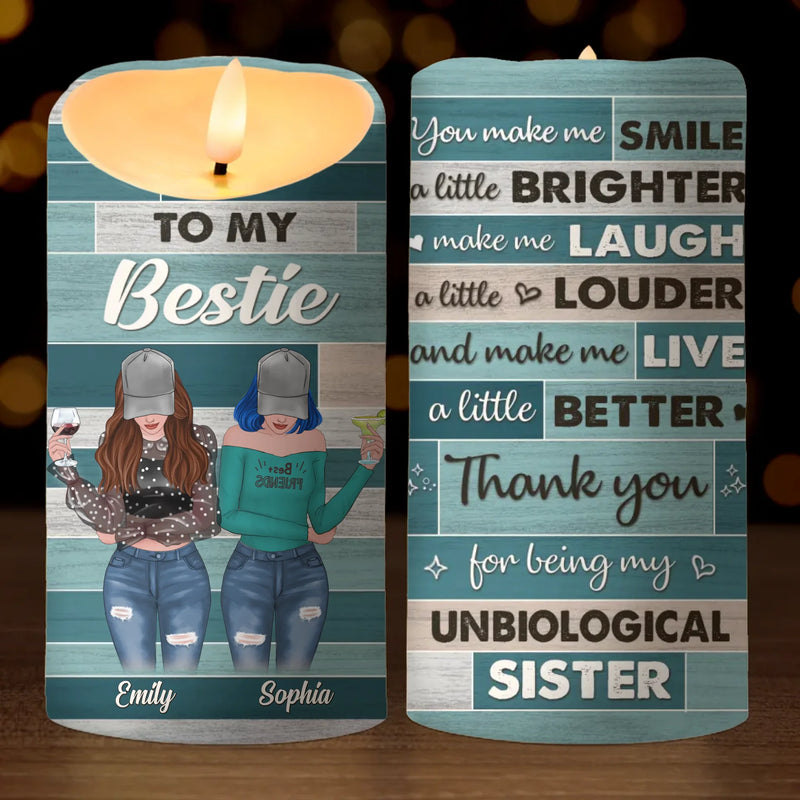 Better Together, Always - Bestie Personalized Custom LED Candle - Christmas Gift For Best Friends, BFF, Sisters