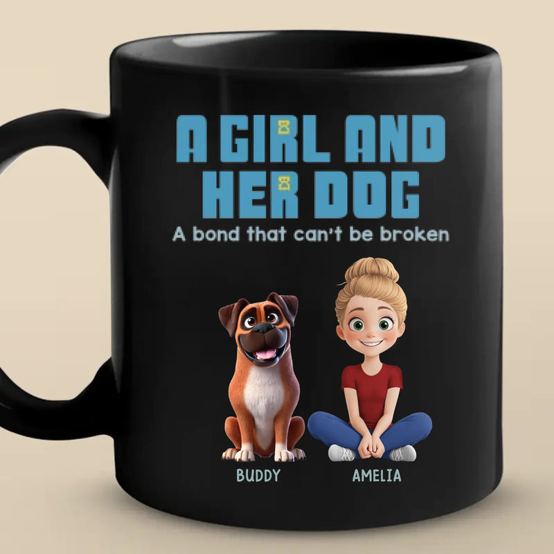 Pawsitively In Love - Dog Personalized Custom Black Mug - Gift For Pet Owners, Pet Lovers