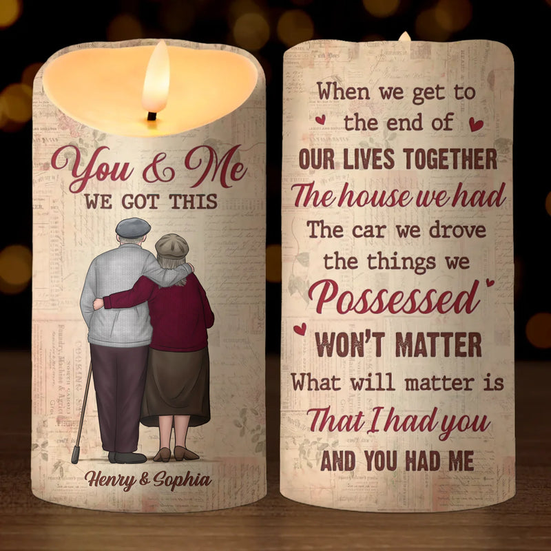 Your Love Is My Greatest Treasure - Couple Personalized Custom LED Candle - Christmas Gift For Husband Wife, Anniversary