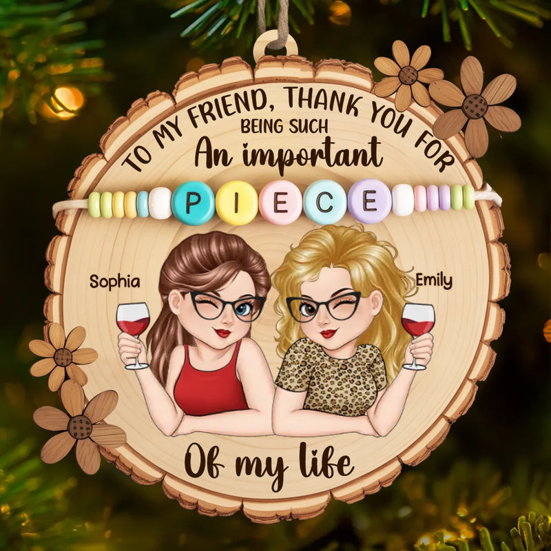 Custom Best Friend Name Gifts - Personalized Ornament