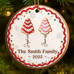 Custom Name Christmas Tree Family Gifts - Personalized Ceramic Ornament