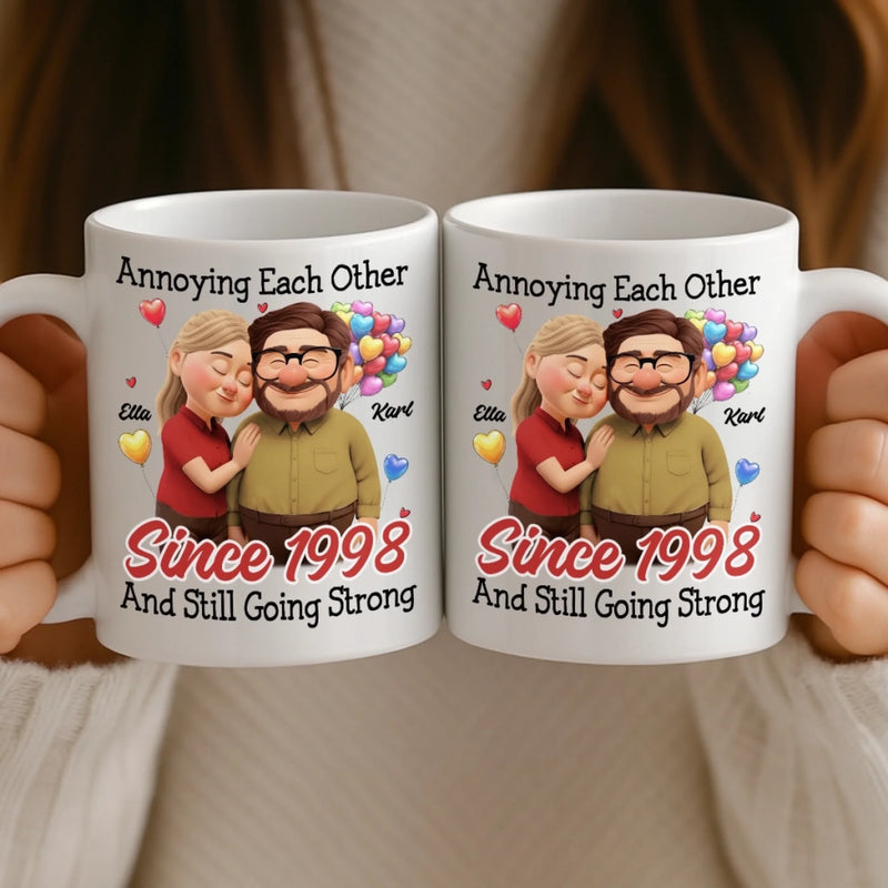 Custom Mug - Personalized Anniversary Wedding Gifts For Husband And Wife, Him And Her - Love Feels Gentle With You