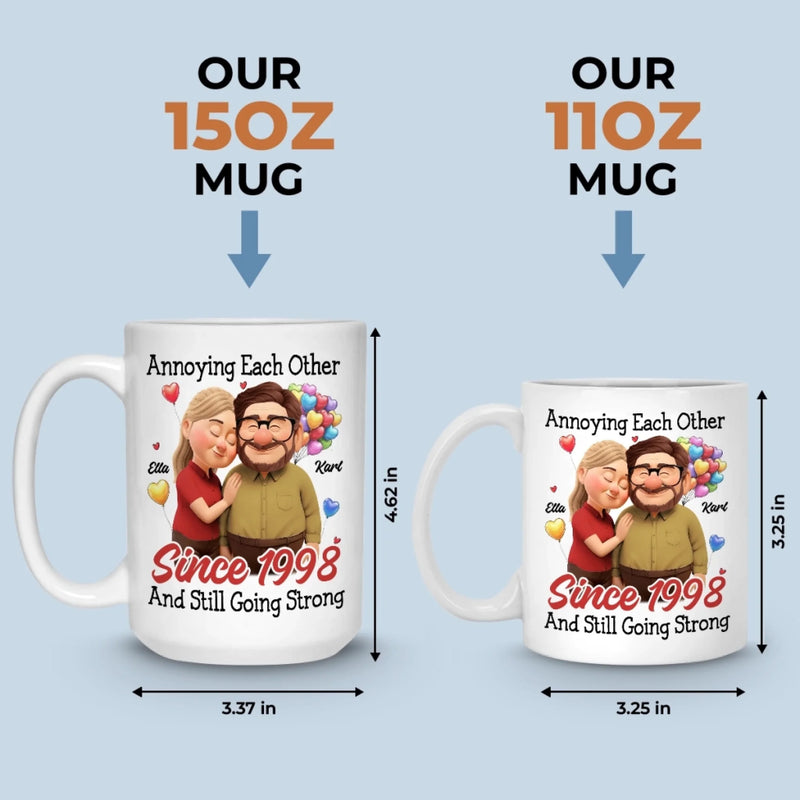 Custom Mug - Personalized Anniversary Wedding Gifts For Husband And Wife, Him And Her - Love Feels Gentle With You