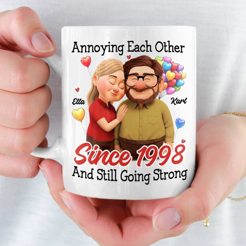 Custom Mug - Personalized Anniversary Wedding Gifts For Husband And Wife, Him And Her - Love Feels Gentle With You
