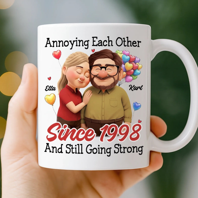 Custom Mug - Personalized Anniversary Wedding Gifts For Husband And Wife, Him And Her - Love Feels Gentle With You