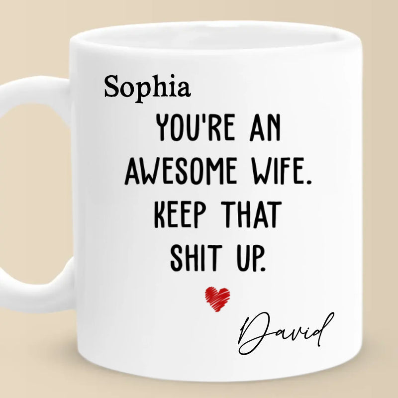 Custom Funny Wife Gifts With Name - Personalized Mugs