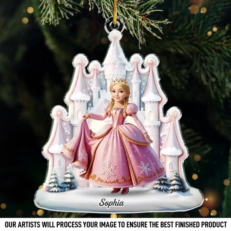 Custom Name Princess Christmas Gifts for Girls - Personalized Ornament