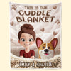 Custom Blanket - Personalized Birthday Gifts For Dog Cat Lovers, Dog Dad And Mom, Cat Owners - Love Without Words