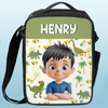 Custom Kids Lunch Bag - Personalized Back To School Gifts For Kids - Up, Up, And Learning Away