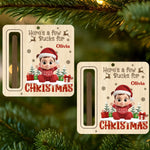 Custom Name Christmas Cash Gift for Kids - Personalized Ornament