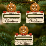 Custom Name Reindeer Christmas Money Gift - Personalized Ornament