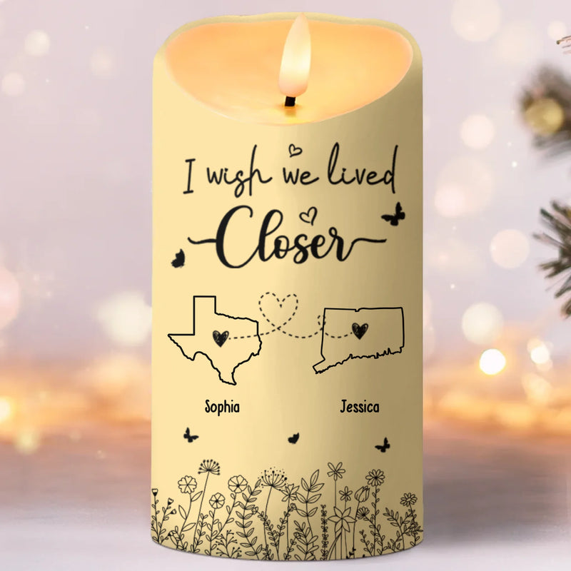 Light It And Bring Some Sunshine To Your Day - Bestie Personalized Custom LED Candle - Christmas Gift For Best Friends, BFF, Sisters
