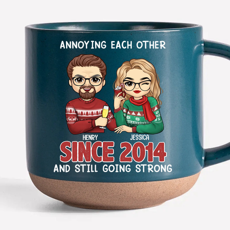 Annoying Each Other Forever - Couple Personalized Custom Printed Pottery Mug - Gift For Husband Wife, Anniversary