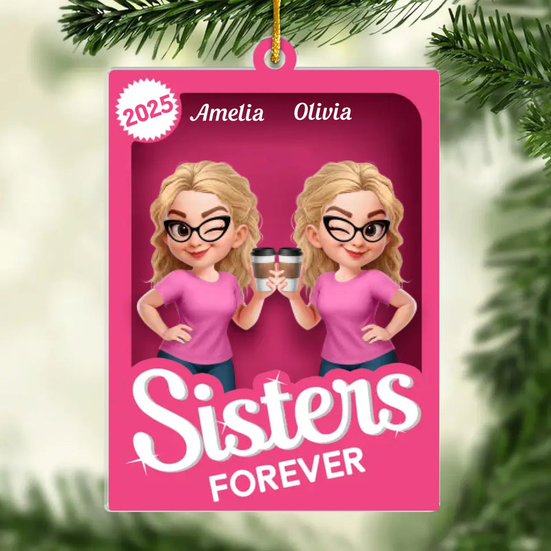 Custom Name Besties Christmas Gifts for Best Friends - Personalized Ornament