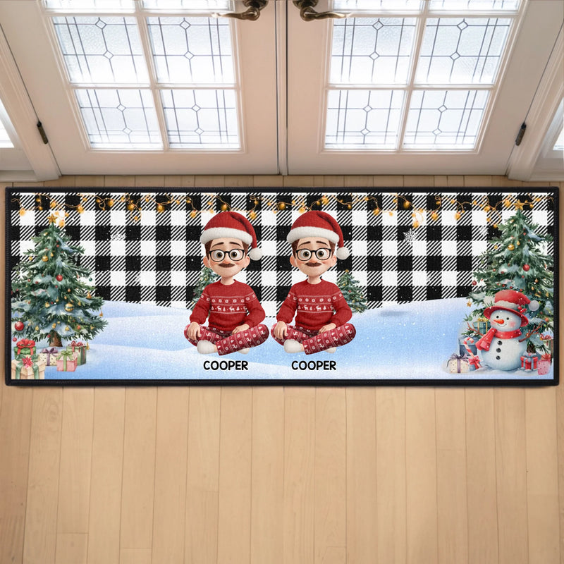 Custom Runner Rug - Personalized Christmas Birthday Gifts For Mom, Dad, Brother, Sister, Kids - Home Glows With Holiday Love