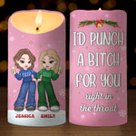 Custom Name Funny Christmas Gifts for Friends - Personalized LED Candle