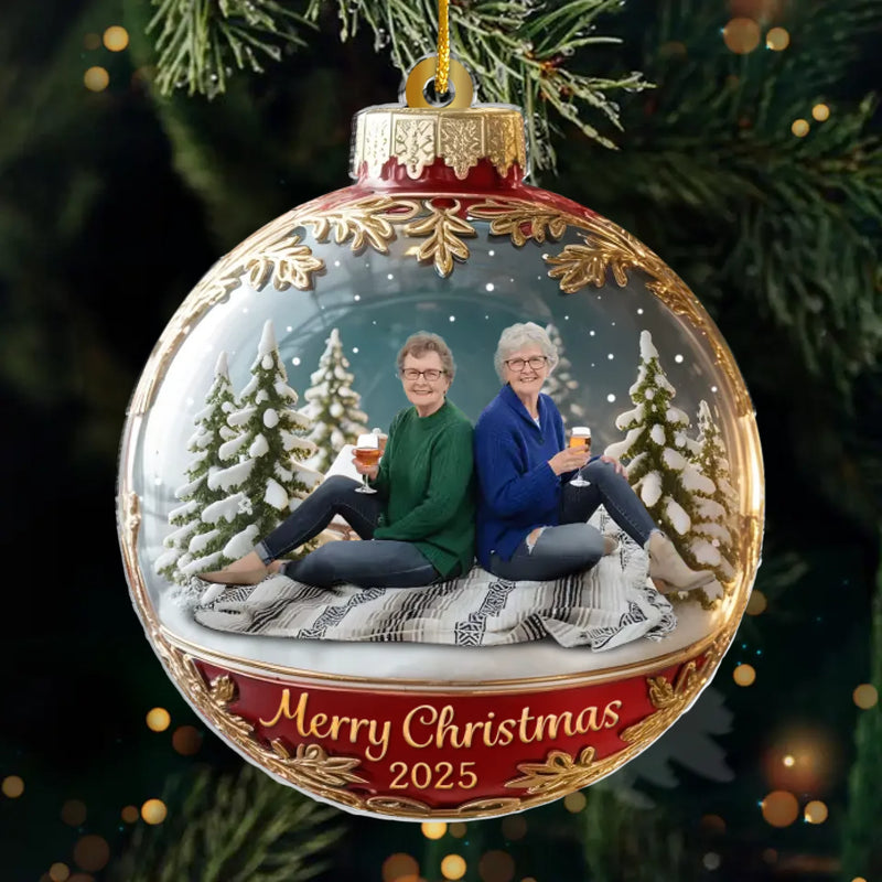 Custom Photo Acrylic Ornament - Personalized Best Friend Christmas Birthday Gifts For Women, Besties, Sisters, BFF - My Favorite Memory Maker