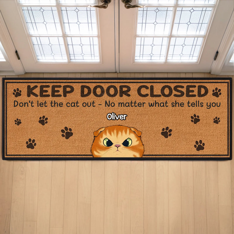 Custom Runner Rug - Personalized Birthday Gifts For Cat Lovers, Cat Mom And Dad - This House Runs On Cat Drama