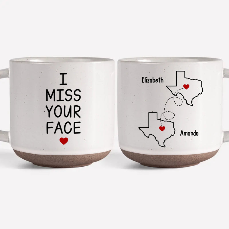 Never Too Far To Have Tea Together - Bestie Personalized Custom Printed Pottery Mug - Christmas Gift For Best Friends, BFF, Sisters