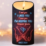 Custom Name Forever Love Gifts for Couples - Personalized LED Candle