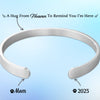 Custom Engraved Stainless Steel Cuff Bracelet - Personalized Memorial Sympathy Gifts For Loss Of Mom, Dad - Forever Held In Gentle Memory