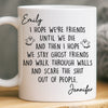 Custom Mug - Personalized Best Friend Birthday Gifts For Women, Besties, Sisters, BFF - Laughing Through Life Together