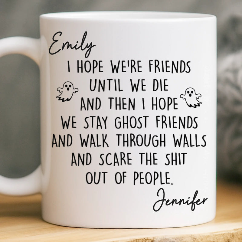Custom Mug - Personalized Best Friend Birthday Gifts For Women, Besties, Sisters, BFF - Laughing Through Life Together