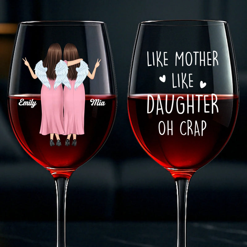 Custom Stemmed Wine Glass - Personalized Birthday Gifts For Mom, Daughter - Partners In Wine And Life