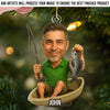 Custom Photo Acrylic Ornament - Personalized Christmas Birthday Fishing Gifts For Fisherman - Catch Of The Day