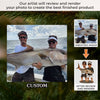 Custom Photo Acrylic Ornament - Personalized Christmas Birthday Fishing Gifts For Fisherman - Holly Jolly Fishing Day