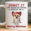 Custom Mug - Personalized Christmas Birthday Gifts For Dog Lovers, Dog Dad And Mom - Santa’s Favorite Troublemaker