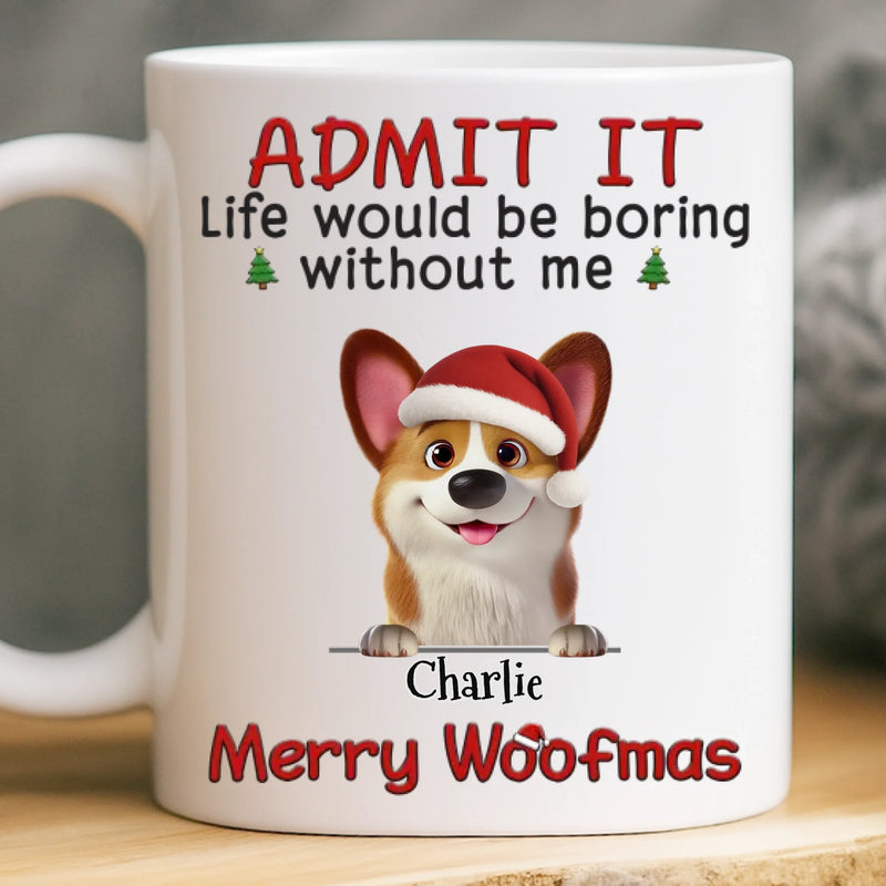 Custom Mug - Personalized Christmas Birthday Gifts For Dog Lovers, Dog Dad And Mom - Santa’s Favorite Troublemaker