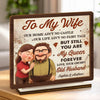 Custom 2-Layered Wooden Plaque - Personalized Anniversary Wedding Gifts For Husband And Wife, Him And Her - Together We Feel Complete