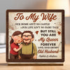 Custom 2-Layered Wooden Plaque - Personalized Anniversary Wedding Gifts For Husband And Wife, Him And Her - Together We Feel Complete