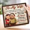 Custom 2-Layered Wooden Plaque - Personalized Anniversary Wedding Gifts For Husband And Wife, Him And Her - Together We Feel Complete