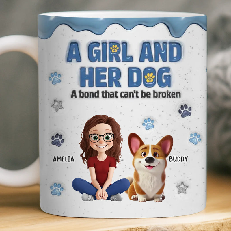 Custom Mug - Personalized Christmas Birthday Gifts For Dog Lovers, Dog Dad And Mom - Besties With Fur