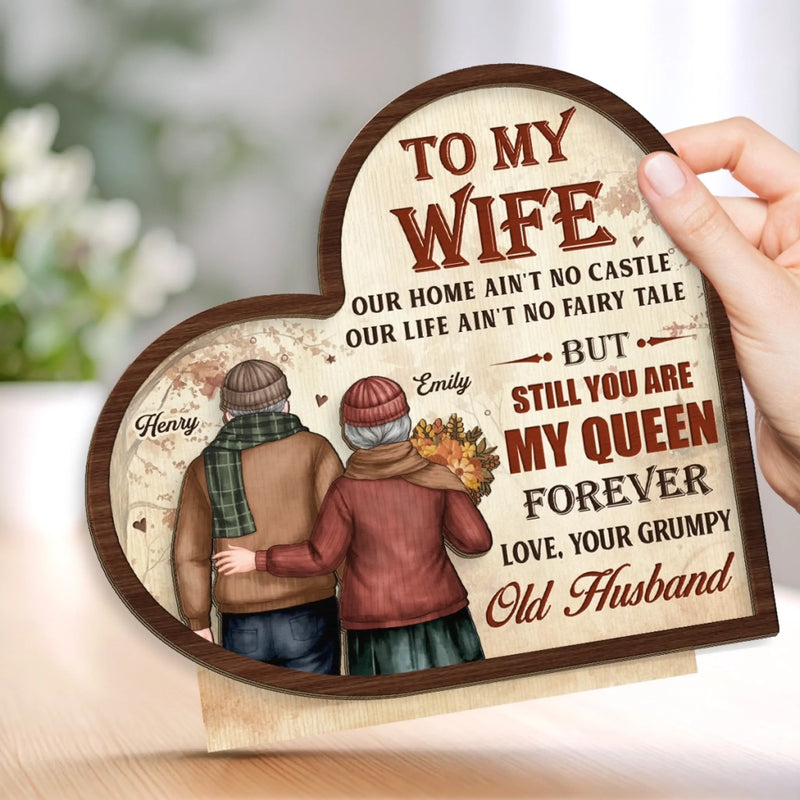 Custom 2-Layered Wooden Plaque - Personalized Anniversary Wedding Gifts For Husband And Wife, Him And Her - You Are My Calm