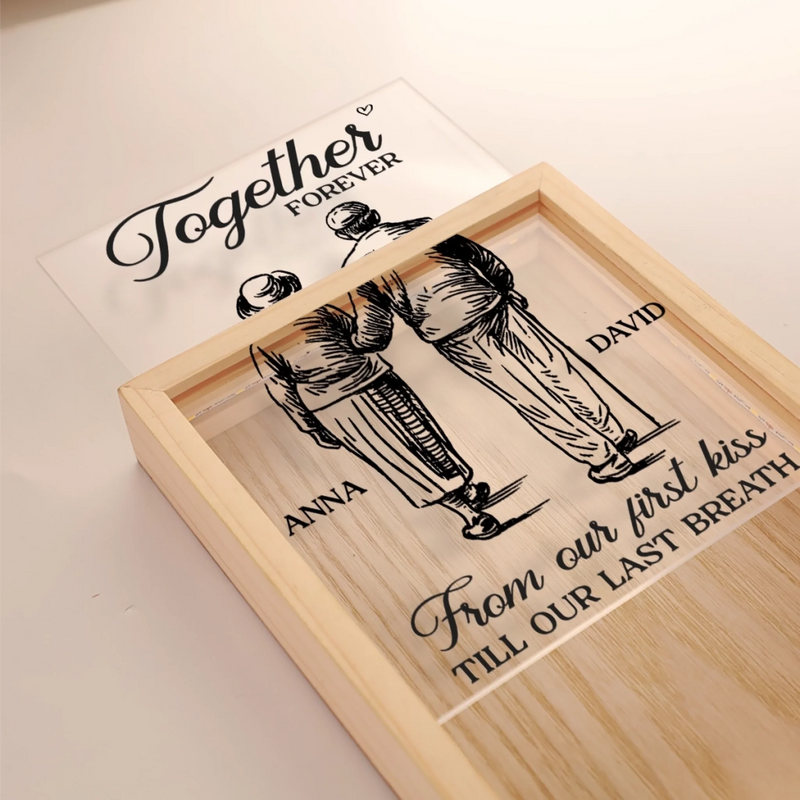 Custom Frame Light Box - Personalized Anniversary Wedding Gifts For Husband And Wife, Him And Her - Our Love Lights The Way