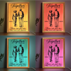 Custom Frame Light Box - Personalized Anniversary Wedding Gifts For Husband And Wife, Him And Her - Our Love Lights The Way