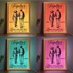 Custom Frame Light Box - Personalized Anniversary Wedding Gifts For Husband And Wife, Him And Her - Our Love Lights The Way